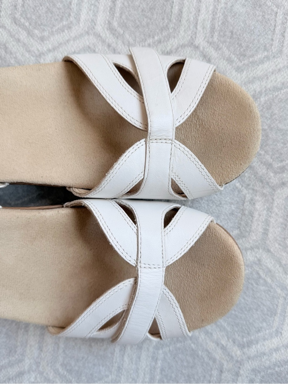Dansko Season White Leather Sandals Adjustable Shoes Women’s EU 40 US 10 - Picture 4 of 14